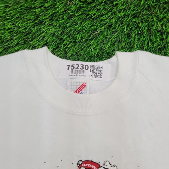 Vintage 1987 Cracker-Jack Bear Sweatshirt Womens XL 22x25 - Picture 11 of 13